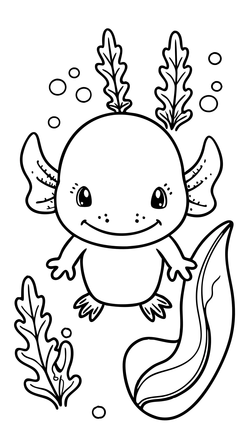 páginas para colorear axolotl imprimibles